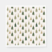 Modern Minimalist Christmas Tree Pattern Napkins スタンダードランチョンナプキン (正面)