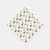 Modern Minimalist Christmas Tree Pattern Napkins スタンダードランチョンナプキン (角)