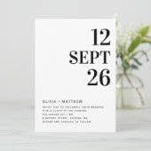 Modern Minimalist Clean Wedding | Photo & QR Code 招待状 (スタンド正面)