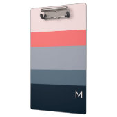 Modern Minimalist Color Block Monogrammed クリップボード (左)
