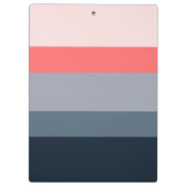 Modern Minimalist Color Block Monogrammed クリップボード (裏面)