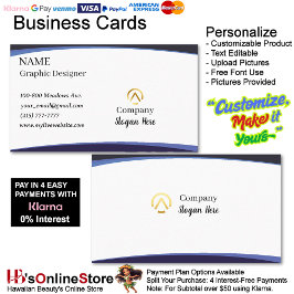 Modern Minimalist Company 3 Shaded Blue Logo   名刺