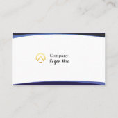 Modern Minimalist Company 3 Shaded Blue Logo   名刺 (裏面)