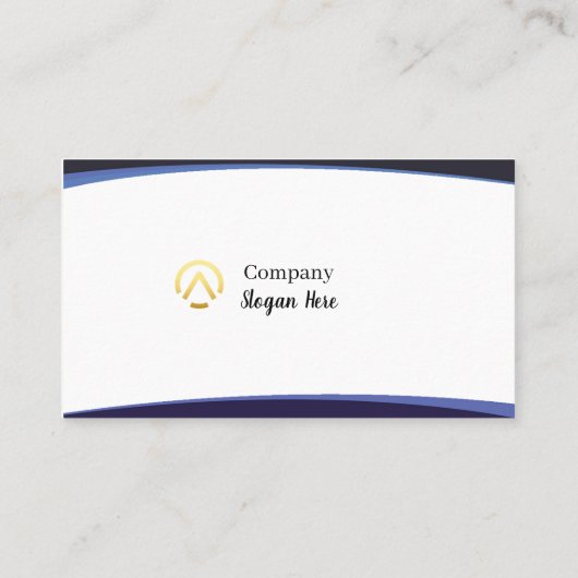 Modern Minimalist Company 3 Shaded Blue Logo   名刺 (裏面)