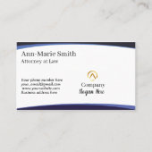 Modern Minimalist Company 3 Shaded Blue Logo   名刺 (正面)