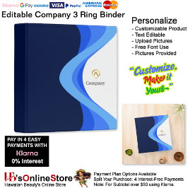 Modern Minimalist Company Blue White Business