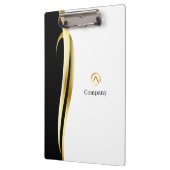 Modern Minimalist Company Blue White Business クリップボード (左)