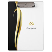 Modern Minimalist Company Blue White Business クリップボード (正面)