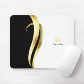 Modern Minimalist Company Blue White Business マウスパッド (マウス)