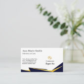 Modern Minimalist Company Orange Yellow Black  名刺 (スタンド正面)