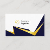 Modern Minimalist Company Orange Yellow Black  名刺 (裏面)