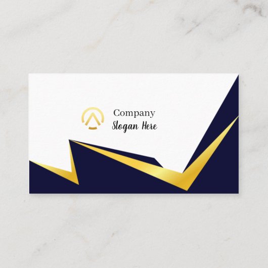 Modern Minimalist Company Orange Yellow Black  名刺 (裏面)