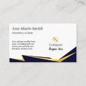 Modern Minimalist Company Orange Yellow Black  名刺 (正面)