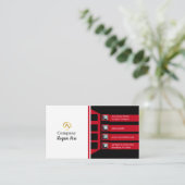 Modern Minimalist Company Red Black White 名刺 (スタンド正面)