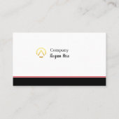 Modern Minimalist Company Red Black White 名刺 (裏面)