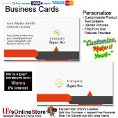 Modern Minimalist Company Red Black White Logo 名刺