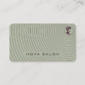 Modern Minimalist Concentric Fine Line Reverse BG 名刺 (正面)