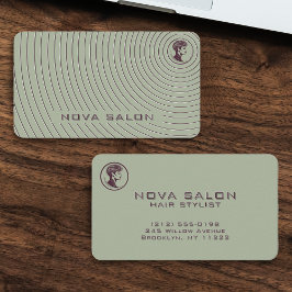 Modern Minimalist Concentric Fine Linework 名刺