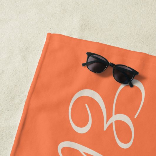 Modern Minimalist Cool Stylish Script ビーチタオル (インサイチュ)