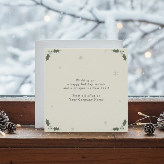 Modern Minimalist Corporate Holiday Card 招待状