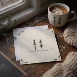 Modern Minimalist Corporate Holiday Card 招待状