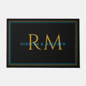Modern Minimalist Couple Monogram ドアマット (正面)