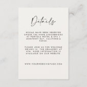 Modern Minimalist Cream & Black Script Wedding  エンクロージャーカード (正面)