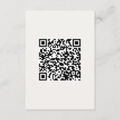 Modern Minimalist Cream & Black Script Wedding  エンクロージャーカード (裏面)