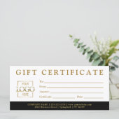Modern Minimalist Custom Business Gift Certificate (スタンド正面)
