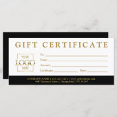 Modern Minimalist Custom Business Gift Certificate (正面/裏面)