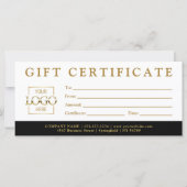 Modern Minimalist Custom Business Gift Certificate (正面)