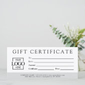 Modern Minimalist Custom Business Gift Certificate (スタンド正面)