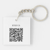 Modern Minimalist Custom Business Logo キーホルダー (裏面)