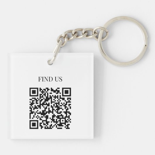 Modern Minimalist Custom Business Logo キーホルダー (裏面)