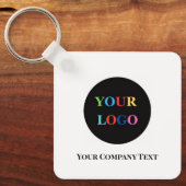 Modern Minimalist Custom Business Logo キーホルダー (正面)