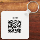 Modern Minimalist Custom Business Logo キーホルダー (裏面)