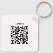 Modern Minimalist Custom Business Logo キーホルダー (裏面)