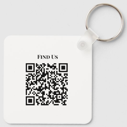 Modern Minimalist Custom Business Logo キーホルダー (裏面)