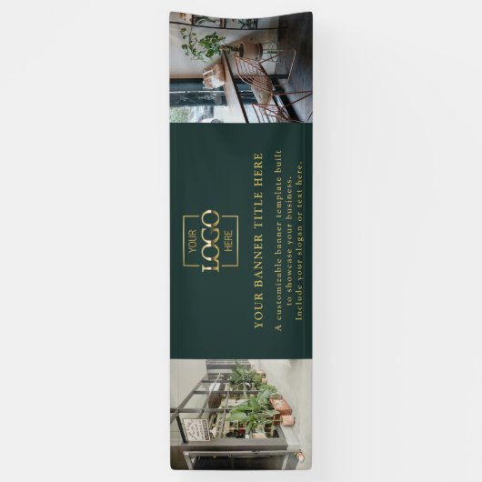 Modern Minimalist Custom Business Logo  横断幕 (縦)