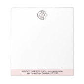 Modern Minimalist Custom Business Logo Branding ノートパッド (正面)