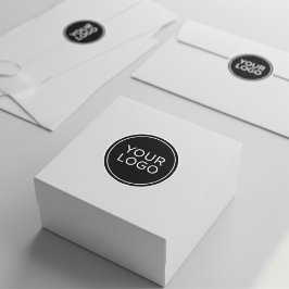 Modern Minimalist Custom Logo Business Branding ラウンドシール