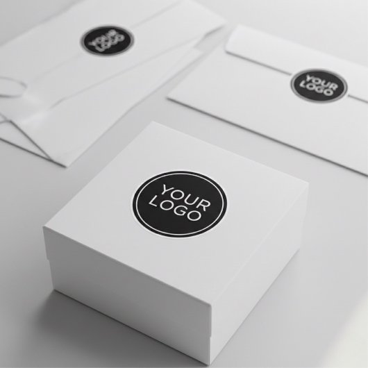 Modern Minimalist Custom Logo Business Branding ラウンドシール
