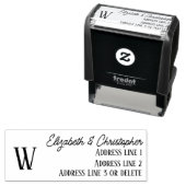 Modern minimalist custom monogram return address  セルフインキングスタンプ (インサイチュ)