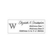 Modern minimalist custom monogram return address  セルフインキングスタンプ (デザイン)
