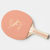 Modern Minimalist Custom Name Script 卓球ラケット (横)