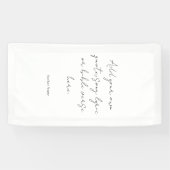 Modern Minimalist Custom Quote Wedding Banner 横断幕 (横)