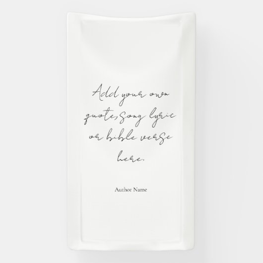 Modern Minimalist Custom Quote Wedding Banner 横断幕 (縦)