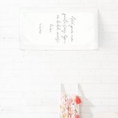 Modern Minimalist Custom Quote Wedding Banner 横断幕 (インサイチュ)
