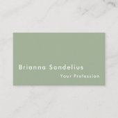 Modern Minimalist Custom Sage Green Professional 名刺 (正面)