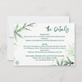 Modern minimalist Details Enclosure Card 出欠カード